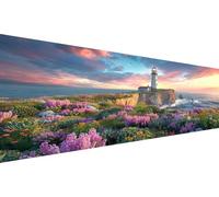 Diamond Painting Adultos Faro,Diamond Painting NiñOs Flor,Diamantes Para Manualidades Cuadros Diamantes 5d,Diy Piedra Redonda Cross Stitch Kit Para DecoracióN De Pared Del Hogar Regalo 70x140cm L1-611