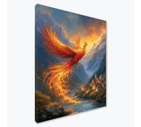 Diamond Painting Adultos Fénix Diamond Painting Kit Completo, Pájaro Pintura de Diamante Niños, DIY 5D Cristal Bordado Punto de Cruz Manualidades para Decoracion Hogar, Regalo Mujer 100x130 cm F0-634