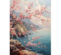 Diamond Painting Adultos Flor Cuadro Diamantes Paisaje, 5D Diamond Art para Principiantes, DIY Completo Strass Bordado de Punto de Cruz Manualidades Painting para Decoración 40x55cm -KF2506V7