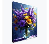 Diamond Painting Adultos Flor Diamond Painting Kit Completo, Lavanda Pintura de Diamante Niños, DIY 5D Cristal Bordado Punto de Cruz Manualidades para Decoracion Hogar, Regalo Mujer 75x100 cm F0-898