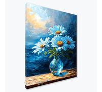Diamond Painting Adultos Flor Diamond Painting Kit Completo, Margarita Pintura de Diamante Niños, DIY 5D Cristal Bordado Punto de Cruz Manualidades para Decoracion Hogar, Regalo Mujer 75x100 cm F0-894