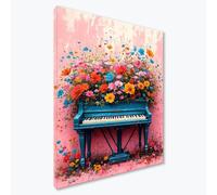 Diamond Painting Adultos Flor Diamond Painting Kit Completo, Piano Pintura de Diamante Niños, DIY 5D Cristal Bordado Punto de Cruz Manualidades para Decoracion Hogar, Regalo Mujer 80x105 cm F0-881