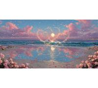 Diamond Painting Adultos flor Manualidades Niños Cuadro Diamantes Forma del corazón 5D DIY Pintura Diamante Kit Pintar con Diamantes, Regalos Personalizados, Home Decoration 100x200cm s-199