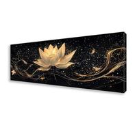 Diamond Painting Adultos Flor Pintura Diamante Kit Bordado Principiantes, Loto Diamond Painting Grande 100x300 cm, DIY Cristal Embroidery Punto de Cruz Art para Decoración Pared, Regalo Mujer W0-564