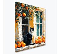 Diamond Painting Adultos Gato Diamond Painting Kit Completo, Fruta Pintura de Diamante Niños, DIY 5D Cristal Bordado Punto de Cruz Manualidades para Decoracion Hogar, Regalo Mujer 30x40 cm F0-877