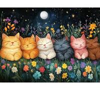 Diamond Painting Adultos Gato, Diamond Painting Lindo, DIY Punto de Cruz Kit Completo Niños, 5D Cuadro Diamantes Pintura de Diamante, Dibujos con Diamantes para Decoracion Hogar 30x40cm 0h-1107