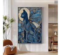 Diamond Painting Adultos Gato Kit Completo de Pintura de Diamantes Manualidades Niños DIY 5D Diamond Painting, Regalos Originales para Mujer, Kits para Pintura con Diamantes Mariposa 50x70cm 0M-1276