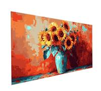 Diamond Painting Adultos Girasol Diamantes Pintar por Numeros Florero, Diamond Painting Manualidades Adultos Kit Bordado Punto de Cruz, Dibujos con Diamantes Decoracion Hogar 200x100cm Model-12920