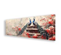 Diamond Painting Adultos Grande 100x300 cm Pavo Real Diamond Painting Kit Completo, 5D Pintura de Diamante Flor, DIY Rhinestones Bordado Punto de Cruz Art para Decoración Hogar, Regalo Mujer K0-827