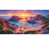 Diamond Painting Adultos Grande 40x90 cm Pintura de Diamante Kit Completo, Atardecer Dibujo de Diamantes Kit, DIY Diamond Art Lago Manualidades Adultos, para Decoración Hogar Regalos Navideños o-2084