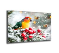 Diamond Painting Adultos Invierno Animal, DIY Punto de Cruz Cuadros de Diamantes Kit, Manualidades Adultos, Diamante Redondo, 5D Pintura de Diamante Kit, Cuadros Decoracion Dormitorios 50x70 cm J-107