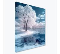 Diamond Painting Adultos Invierno Diamond Painting Kit Completo, Árbol Pintura de Diamante Niños, DIY 5D Cristal Bordado Punto de Cruz Manualidades para Decoracion Hogar, Regalo Mujer 75x100 cm F0-883