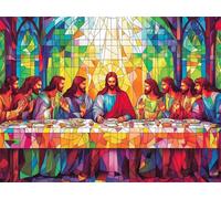 Diamond Painting Adultos La última cena DIY 5D Diamond Painting Kit Completo, Cifra Punto de Cruz Diamante Manualidades, Pintura de Diamante Pintura por Numeros para Decoración Hogar 50x70cm FG-1240