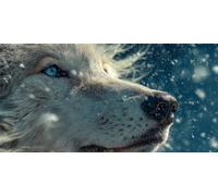 Diamond Painting Adultos Lobo Cuadro Diamantes Animal, 5D Manualidades Adultos Diamond Art, DIY Strass Painting Bordado de Kit Punto de Cruz para Room Decor, Regalos para Hombre 80x40 cm -ZC2512484