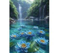 Diamond Painting Adultos Loto Cuadro Diamantes Caer, 5D Diamond Art para Principiantes, DIY Completo Strass Bordado de Punto de Cruz Manualidades Painting para Decoración 8x12 inch -KF2506B7