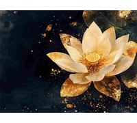 Diamond Painting Adultos Loto Pintura de Diamante Flor, 5D DIY Diamond Painting Punto de Cruz Manualidades Adultos, Strass Bordado Mosaico Puzzle Art para Decoración Hogar, Regalo Mujer 90x70cm E0-773