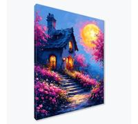 Diamond Painting Adultos Luna Diamond Painting Kit Completo, Paisaje Pintura de Diamante Niños, DIY 5D Cristal Bordado Punto de Cruz Manualidades para Decoracion Hogar, Regalo Mujer 45x60 cm F0-889