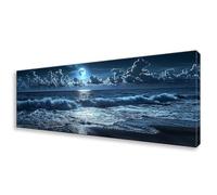 Diamond Painting Adultos Luna Pintura Diamante Kit Bordado Principiantes, Océano Diamond Painting Grande 60x180 cm, DIY Cristal Embroidery Punto de Cruz Art para Decoración Pared, Regalo Mujer W0-868