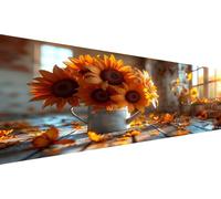 Diamond Painting Adultos Maceta,Diamond Painting NiñOs Luz Del Sol,Diamantes Para Manualidades Cuadros Diamantes 5d,Diy Piedra Redonda Cross Stitch Kit Para DecoracióN Pared Del Hogar 30x60cm L1-640