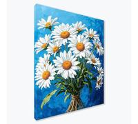 Diamond Painting Adultos Margarita Diamond Painting Kit Completo, Flor Pintura de Diamante Niños, DIY 5D Cristal Bordado Punto de Cruz Manualidades para Decoracion Hogar, Regalo Mujer 90x120 cm F0-875