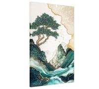 Diamond Painting Adultos Montaña Diamond Painting Árbol Pintura de Diamantes Lienzo Completo 5D Bordado Punto De Cruz Kits,Manualidades Regalos Principiantes Profesionales,Hogar Decor 40x80cm Xy-1102