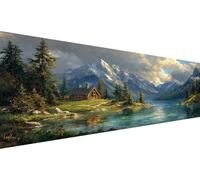 Diamond Painting Adultos Montaña,Diamond Painting NiñOs Río,Diamantes Para Manualidades Cuadros Diamantes 5d,Diy Piedra Redonda Cross Stitch Kit Para DecoracióN De Pared Hogar Regalo 100x200cm L1-133