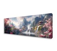 Diamond Painting Adultos Montaña Pintura Diamante Kit Bordado Principiantes, Cascada Diamond Painting Grande 40x120 cm, DIY Cristal Embroidery Punto de Cruz Art para Decoración Pared Regalo W0-530