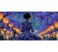 Diamond Painting Adultos Mujer Cuadro Diamantes Historietas, 5D Diamond Art para Principiantes, DIY Completo Strass Bordado de Punto de Cruz Manualidades Painting para Decoración 120x60 cm - KF015C