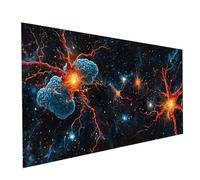 Diamond Painting Adultos Neuronas Diamantes Pintar por Numeros Abstracto, Diamond Painting Manualidades Adultos Kit Bordado Punto de Cruz, Dibujos con Diamantes Decoracion Hogar 140 x 70 cm Model11750