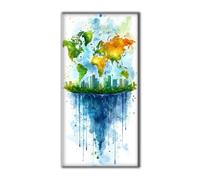 Diamond Painting Adultos Niños, 5D Diamond Painting Mapa Ciudad Manualidades Adultos Pintura Diamante Kit Completo, Juego de Punto de Cruz Cuadros Decoracion Salon Modernos, Regalo Mujer 20x40cm O-603