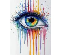 Diamond Painting Adultos Ojo 20x30cm DIY pintura de diamante Kit Completo, 5D Diamond Art Vistoso Pintura Diamante Punto de Cruz Manualidades para Decoracion Hogar y Aliviar Estrés, Regalo L-334