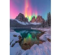 Diamond Painting Adultos Paisaje 5D Pintura de Diamante Auroras boreales Diamond Art Kit Completo, Manualidades Niños 10 Años, Punto de Cruz Diamante, Lienzos Cuadros Decoracion Hogar 30x40cm LH-740