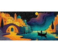 Diamond Painting Adultos Paisaje Cuadro Diamantes Historietas, 5D Diamond Art Manualidades Niños, DIY Completo Strass Bordado de Punto de Cruz Manualidades Painting, Decoration 120x60 cm - SW2511070