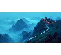 Diamond Painting Adultos Paisaje Cuadro Diamantes MontañAs Y RíOs, 5D Manualidades Adultos Diamond Art, DIY Strass Painting Bordado de Kit Punto de Cruz para Room Decor, Regalo 140x70 cm -ZC2512189