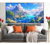 Diamond Painting Adultos Paisaje Diamond Painting 40x80cm,2026 New DIY Pintura Diamante Kit Montaña 5D Taladro Completo Bordado Punto de Cruz Puzzle Principiantes Manualidades Decoración Regalo O-891M