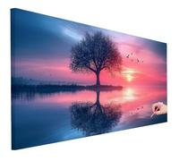 Diamond Painting Adultos Paisaje Kit Diamond Painting Grande 100x40cm Dibujos con Diamantes Árbol DIY 5D Pintar con Diamantes Puzzle Manualidades Adultos Kit Completo para Wall Decor Regalo Mujer I-03