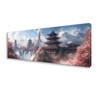 Diamond Painting Adultos Paisaje Pintura Diamante Kit Bordado Principiantes, Arquitectura Diamond Painting Grande 70x210 cm, DIY Cuadrado Cristal Embroidery Punto de Cruz para Decoración Pared W0-632