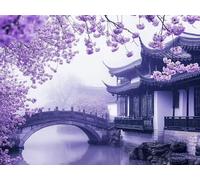 Diamond Painting Adultos paisaje Punto de Cruz, Manualidades Niños puente Pintura Diamante Adultos Kit Bordado Dibujos con Diamantes Canvas for Painting, Home Decoration, Regalo Mujer, 100x150cm g-87