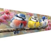 Diamond Painting Adultos Pájaro,Diamond Painting NiñOs Sucursales,Diamantes Para Manualidades Cuadros Diamantes 5d,Diy Piedra Redonda Cross Stitch Kit Para DecoracióN Pared Del Hogar 70x140cm L1-686