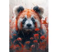 Diamond Painting Adultos Panda Cuadro Diamantes Animal, 5D Diamond Art para Principiantes, DIY Completo Strass Bordado de Punto de Cruz Manualidades Painting para Decoración 100 x 135 cm - 1F36