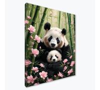 Diamond Painting Adultos Panda Diamond Painting Kit Completo, Animal Pintura de Diamante Niños, DIY 5D Cristal Bordado Punto de Cruz Manualidades para Decoracion Hogar, Regalo Mujer 70x90 cm F0-647