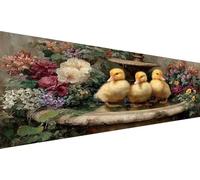 Diamond Painting Adultos Pato,Diamond Painting NiñOs Flor,Diamantes Para Manualidades Cuadros Diamantes 5d,Diy Piedra Redonda Cross Stitch Kit Para DecoracióN De Pared Del Hogar Regalo 50x100cm L1-680