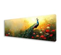 Diamond Painting Adultos Pavo Real Pintura Diamante Kit Bordado Principiantes, Flor Diamond Painting Grande 40x120 cm, DIY Cristal Embroidery Punto de Cruz Art para Decoración Pared Regalo W0-540