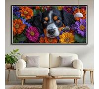 Diamond Painting Adultos Perro Diamond Painting Grande 90x180cm, 5D Animal Pintura Diamante Manualidades Adultos, DIY Cristal Puzzle Bordado Punto de Cruz Kit Completo para Decoracion Hogar B0-554