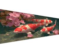 Diamond Painting Adultos Pez,Diamond Painting NiñOs Flor,Diamantes Para Manualidades Cuadros Diamantes 5d,Diy Piedra Redonda Cross Stitch Kit Para DecoracióN De Pared Del Hogar Regalo 40x80cm L1-681