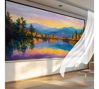 Diamond Painting Adultos Puesta De Sol Pintura de Diamante Naturaleza Punto de Cruz Kits, 5D Dibujos con Diamantes Kit Completo DIY Cuadros Pintar por Numeros, Decoracion Pared Hogar 110 x 50 cm qL403