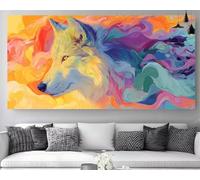 Diamond Painting Adultos Resumen Diamond Painting Kit Lobo, 2026 New DIY Manualidades Adultos Pintura Diamante 5D Taladro Completo Bordado Mosaicos Punto de Cruz Diamantes Artes,Regalo 50x150cm Z-P476