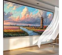 Diamond Painting Adultos Río Pintura de Diamante Pueblo Punto de Cruz Kits, 5D Dibujos con Diamantes Kit Completo DIY Puzzle Cuadros Pintar por Numeros Adultos, Decoracion Pared Hogar 40 x 20 cm qL289