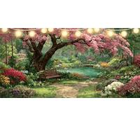 Diamond Painting Adultos Rosa Diamond Painting Grande 100x200cm Árbol Dibujos con Diamantes, Cristal de Estrás Pintura por Números Manualidades Kit Pintura Diamante para Decoración Habitación FD-2620