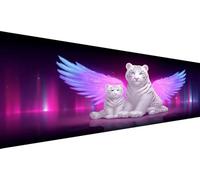 Diamond Painting Adultos Tigre,Diamond Painting NiñOs Ala,Diamantes Para Manualidades Cuadros Diamantes 5d,Diy Piedra Redonda Cross Stitch Kit Para DecoracióN De Pared Del Hogar Regalo 50x100cm L1-654